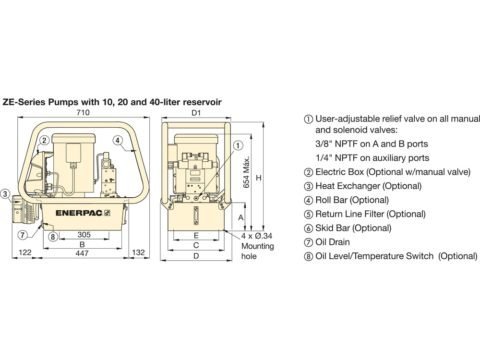 Габариты ZE4120DB