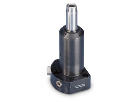 PLSD121, Грузоподъемность 3150 фунтов, Ход 1,10 дюйма, Двойного действия, Нижний фланец, Гидравлический тяговый цилиндр