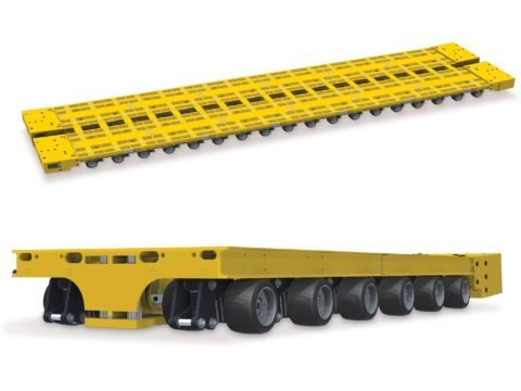 SPMT600-100, Самоходный Модульный Транспортер, Диапазон Рулевого управления 100 Градусов