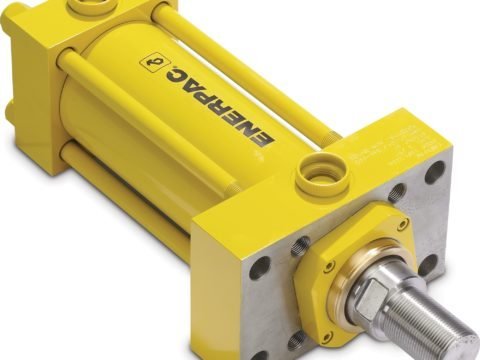 TRFL4010C, Грузоподъемность 62850 фунтов, Поршень 4,00 дюйма, Ход 10,00 дюйма, Цилиндр рулевой тяги с фланцевым креплением